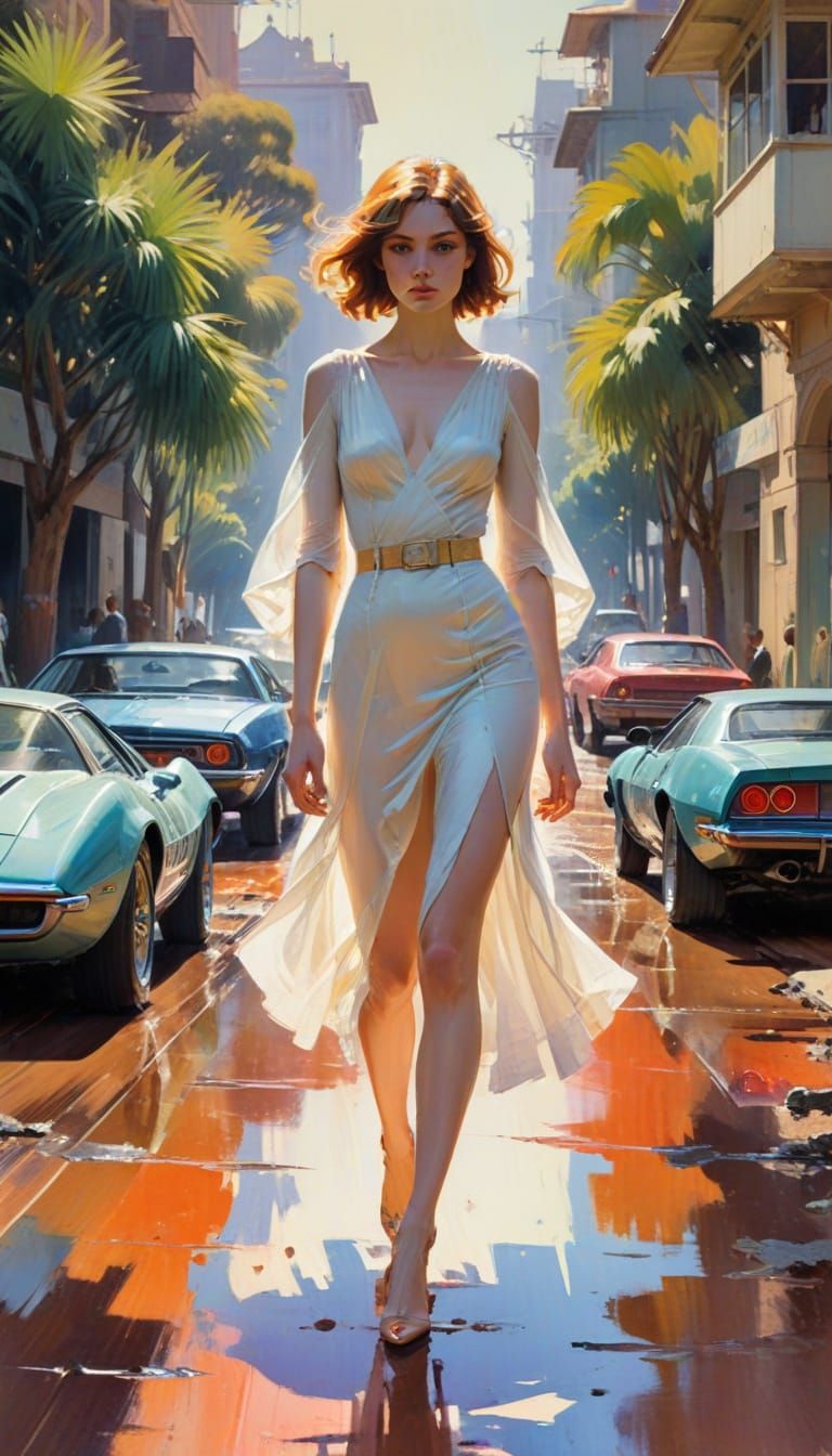 Visionary Futuristic Cityscape in Pastel Hues