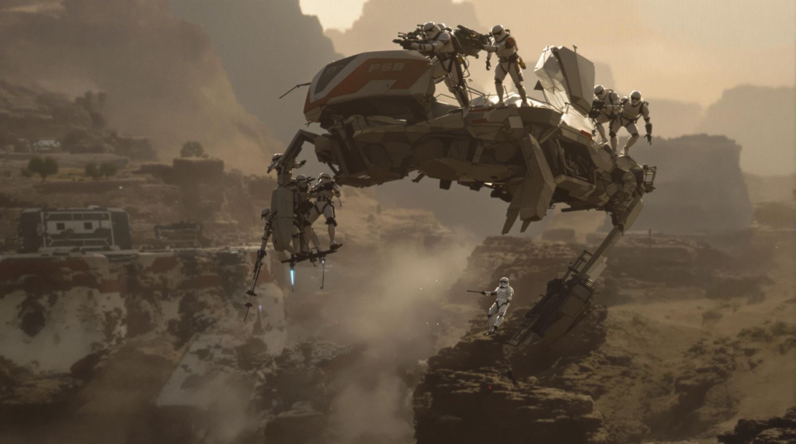 Clone Troopers Drop on Geonosis: Cinematic Film Still