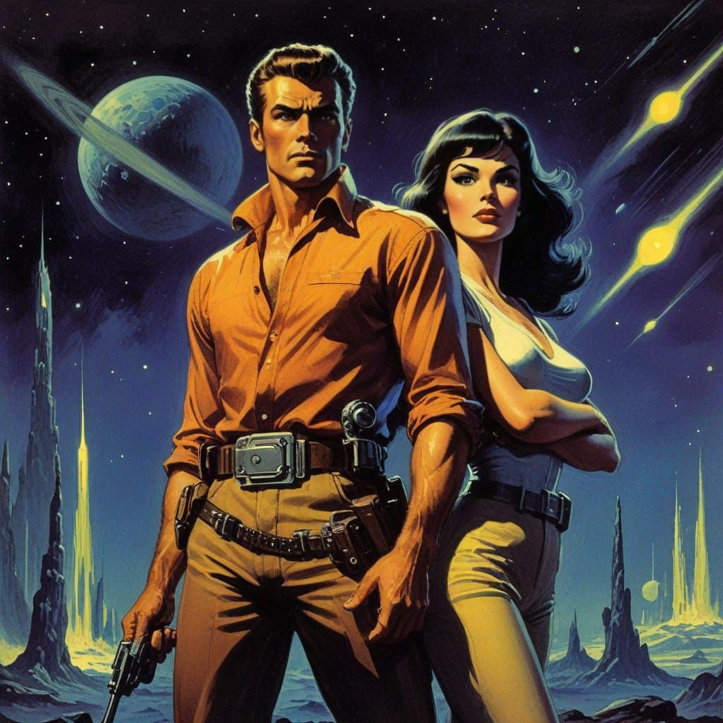 Flash Gordon & Dale Arden Pulp Cover Art