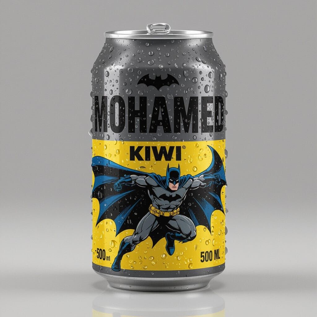 Batman Soda Can in Ash Thorp Style