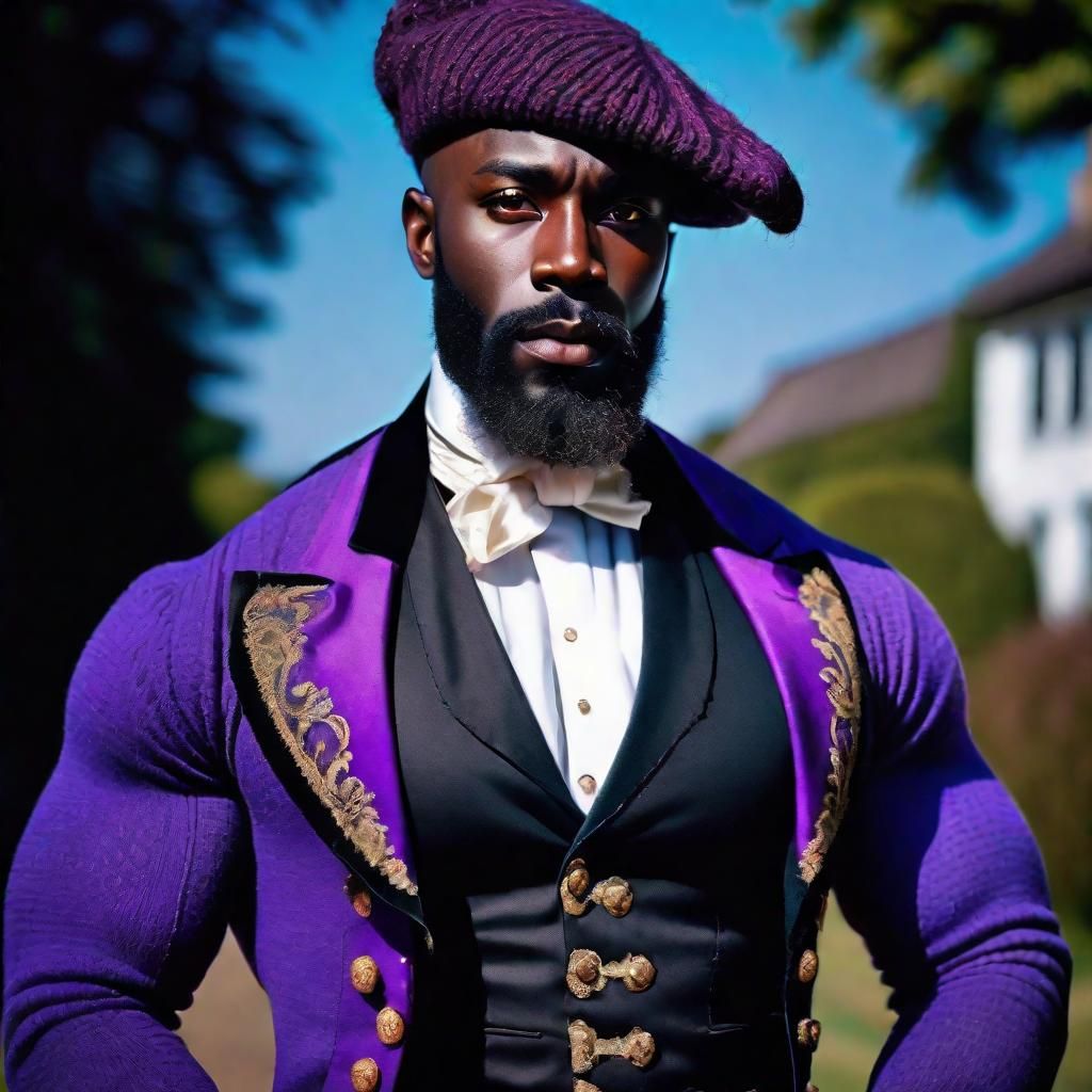 Handsome man wearing purple