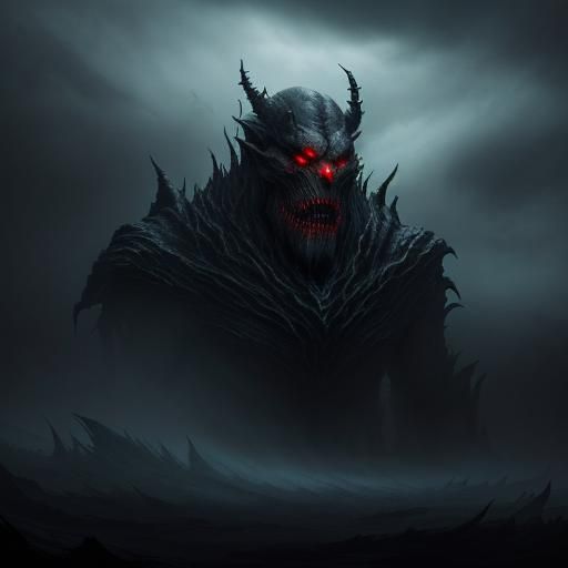 Nightmarish Creature in Dark Fantasy Concept Art