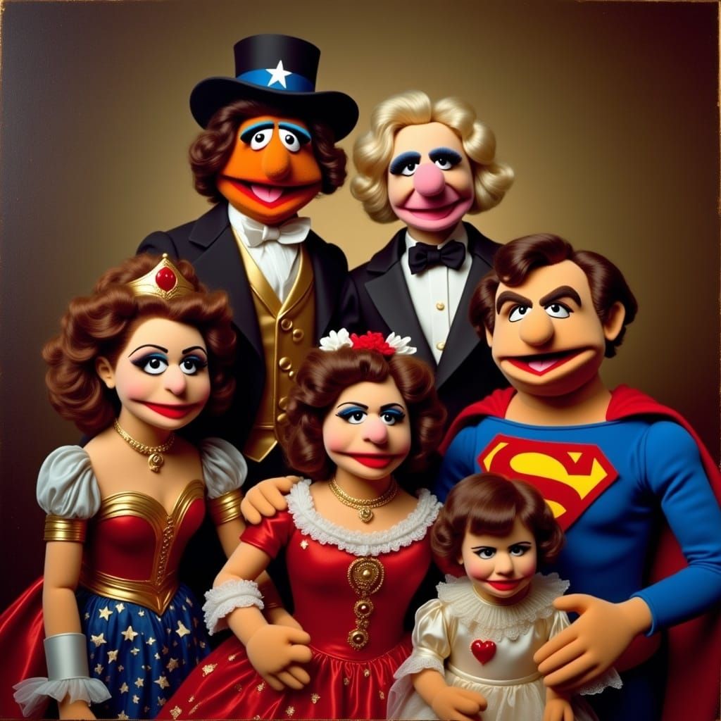 Muppet Family Portrait: Superman, Wonder Woman, and More