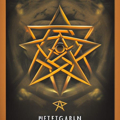 Dramatic Pentagram Book Cover in Splash Art Style