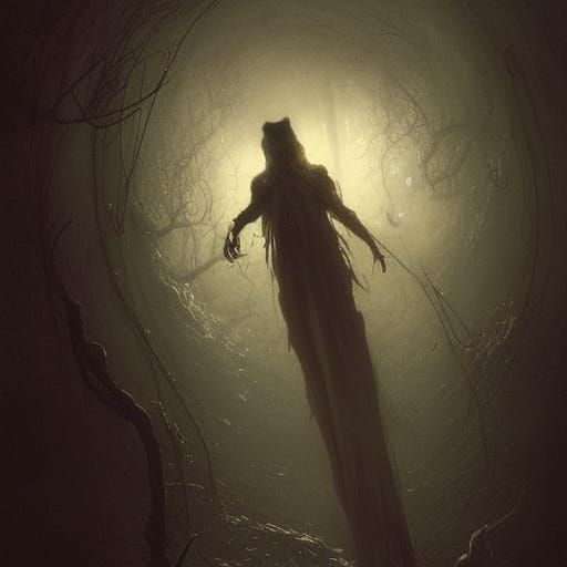 Horror Melty Man in Doré Rutkowski Style