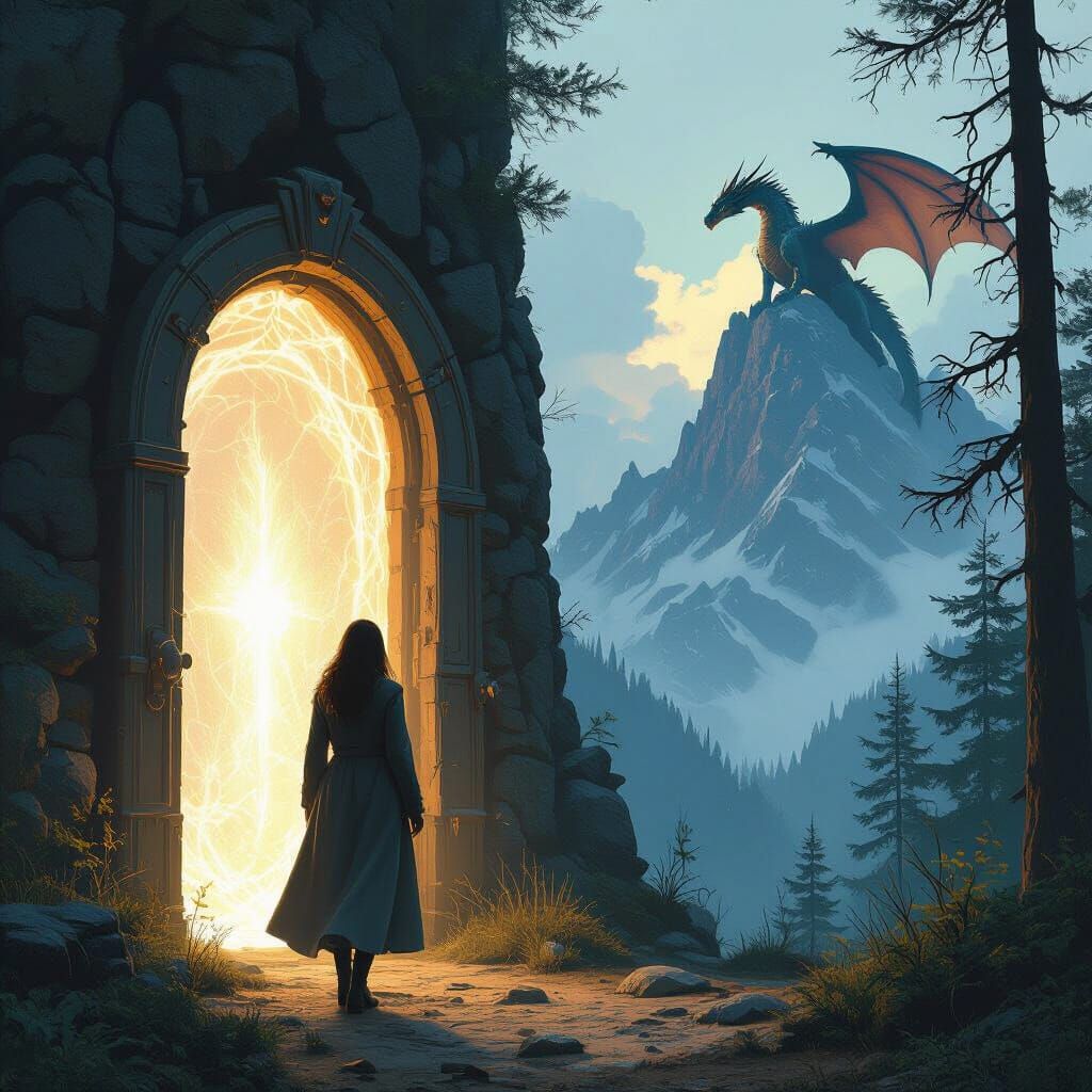 Mystical Door Portal to Dragon Mountain