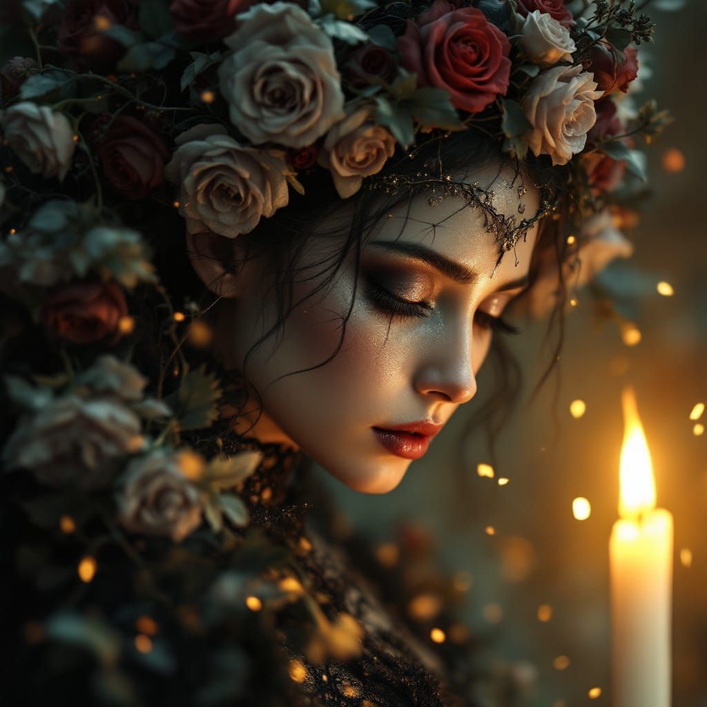 Mourning Queen's Transformation: Gown to Roses