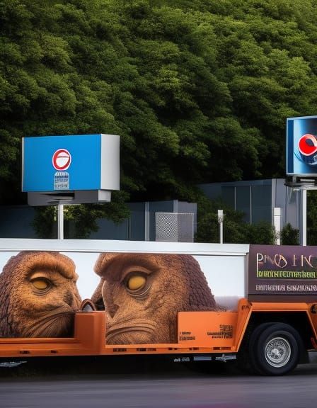 Surreal Billboard: David Icke and Reptilian Themes