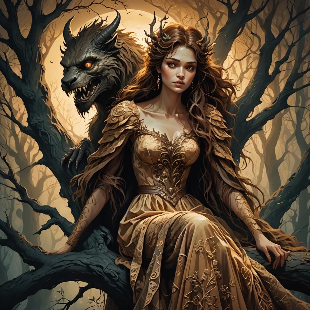 Beauty and the Beast: Romantic Fantasy Illustration