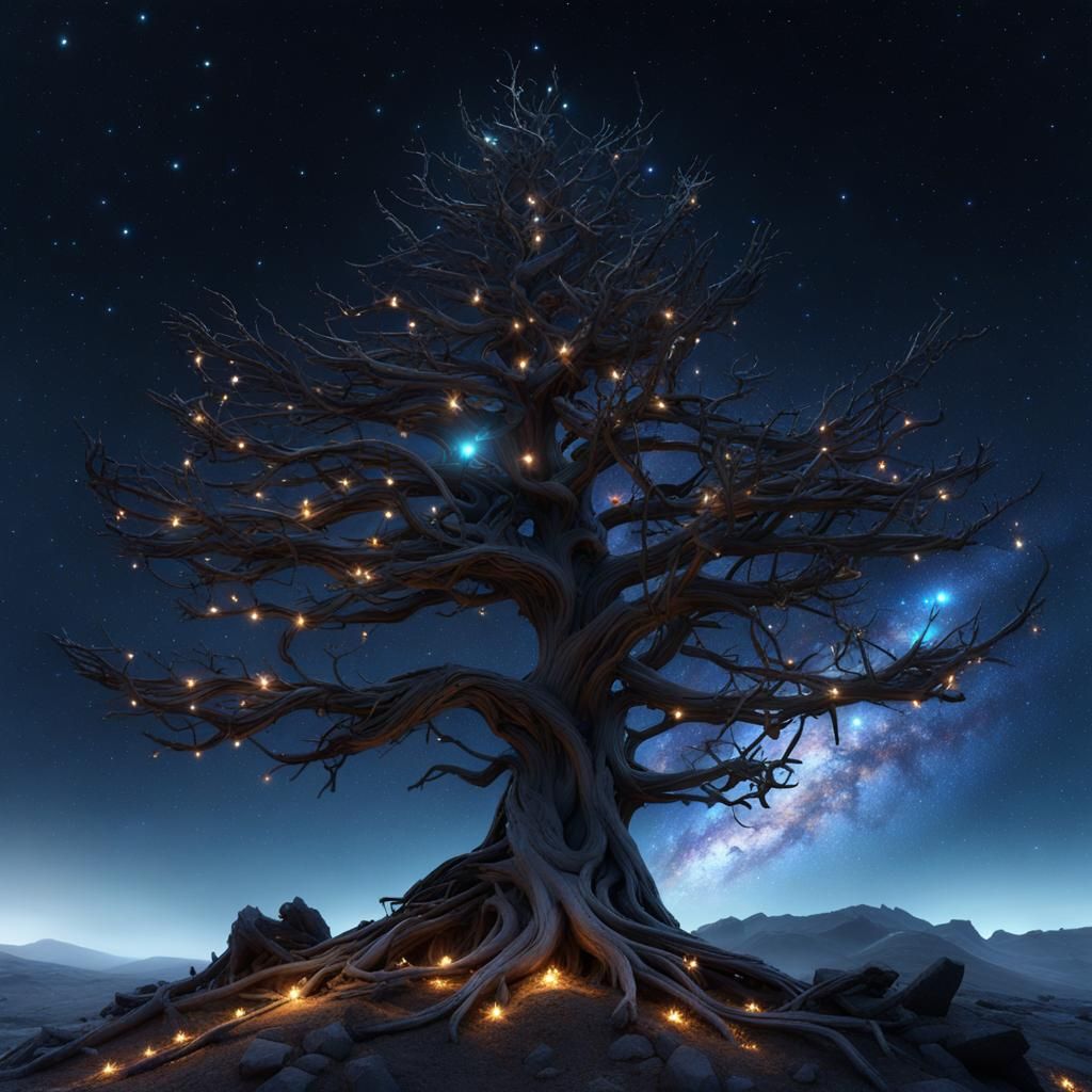 Star light, star bright. Make your wish, under the tree toni...