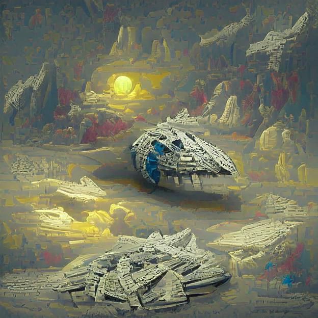 Lego Millennium Falcon: Pixel Art Star Wars
