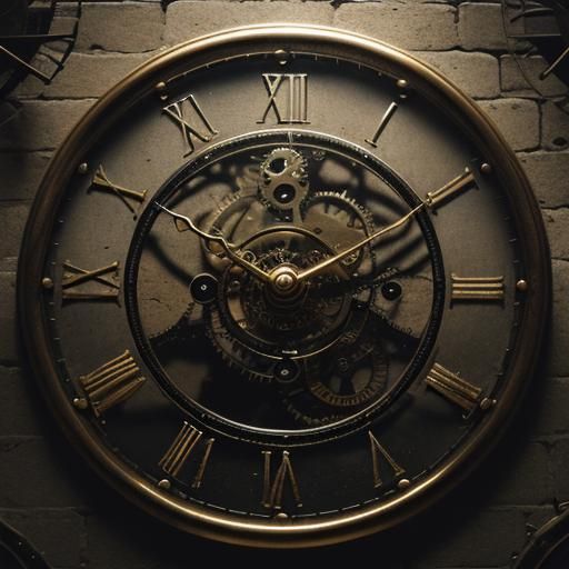 Shattered Clock: Time Fractures in Misty Alleyway