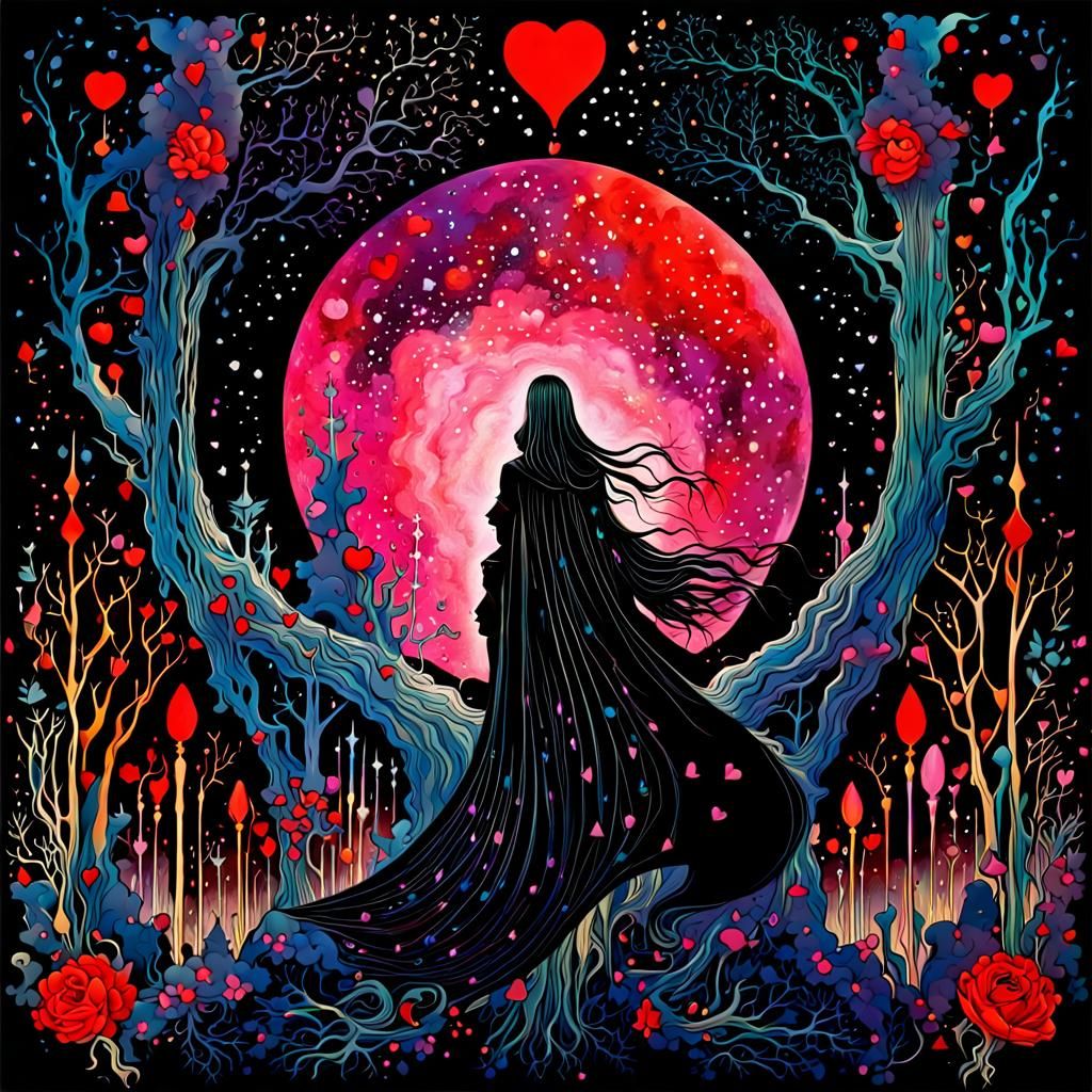 Dark Magic Realism Portrait in Gothic Style