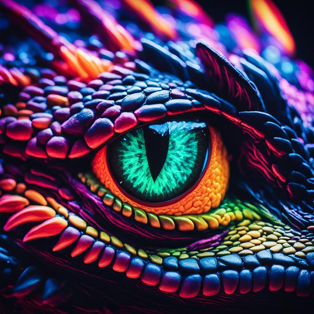 Neon Colors Dragon Eye