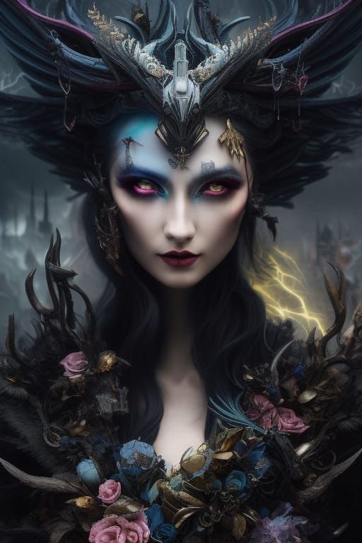 Chaos Lord Portrait as Detailed Matte Painting