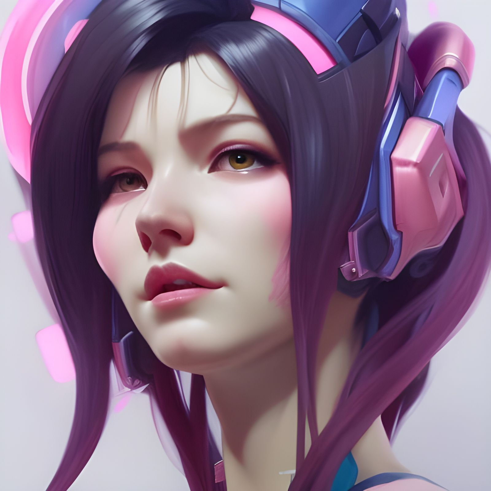 Realistic Overwatch DVA Portrait in Unreal Engine 5