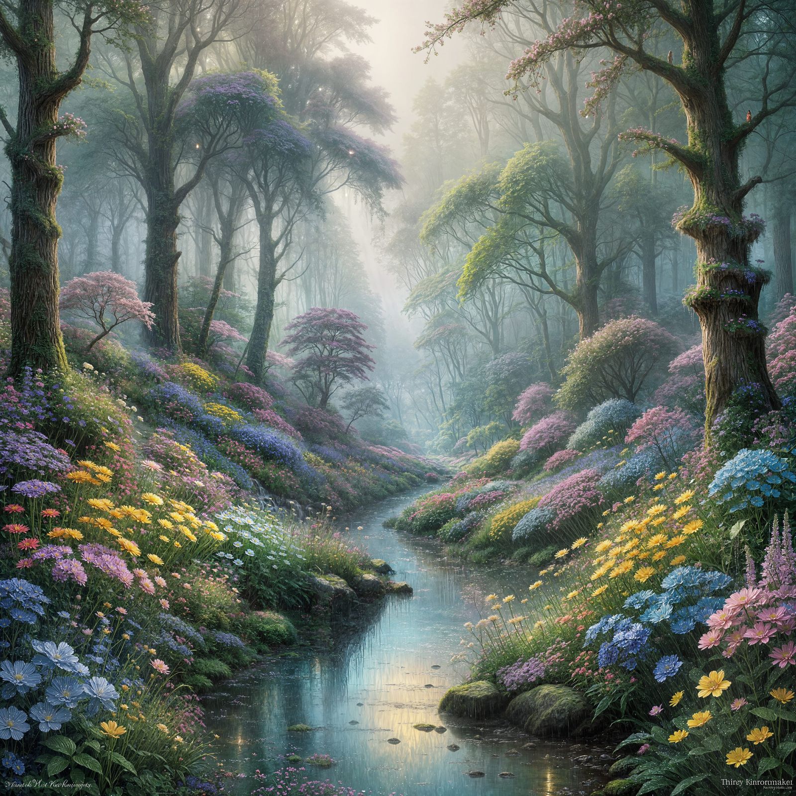 Crystal Forest in Ethereal Fantasy Style