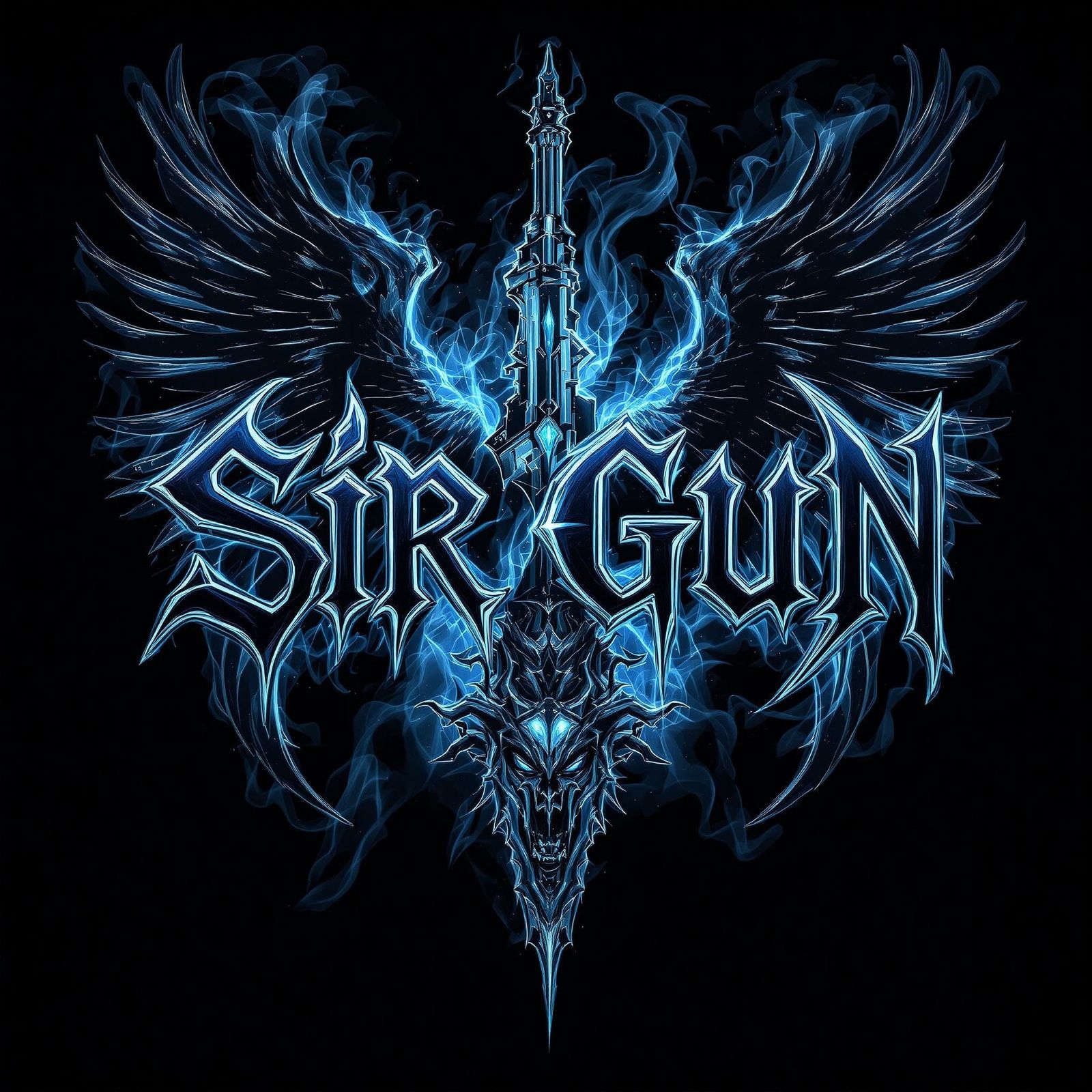Sinister Band Logo of Sir Gun with Nephilim and Black Angel ...