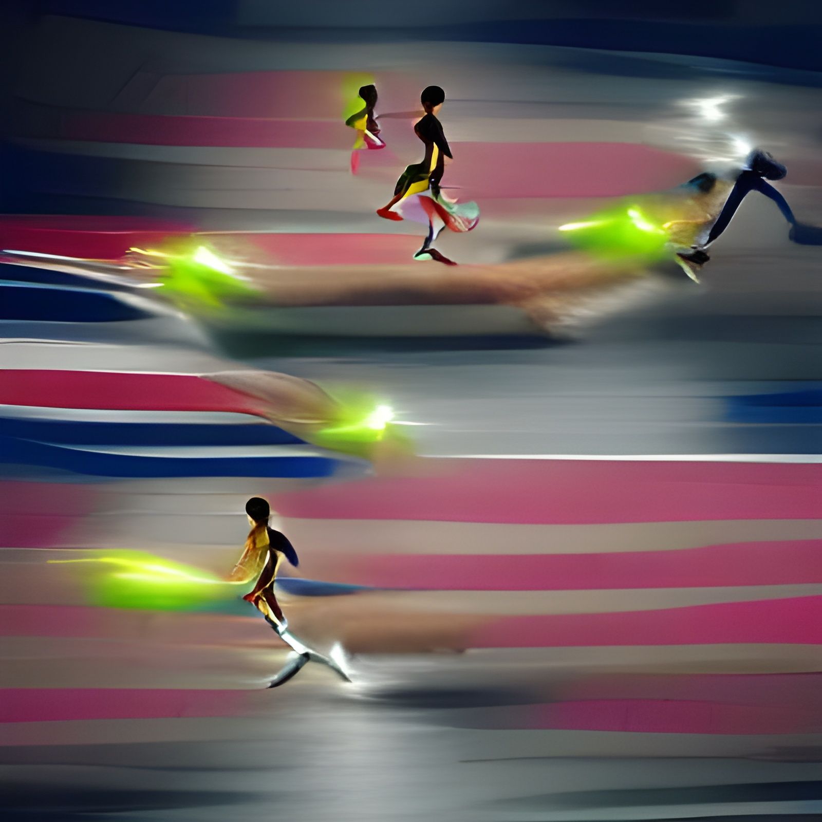 Olympic Runners Approach Light Speed