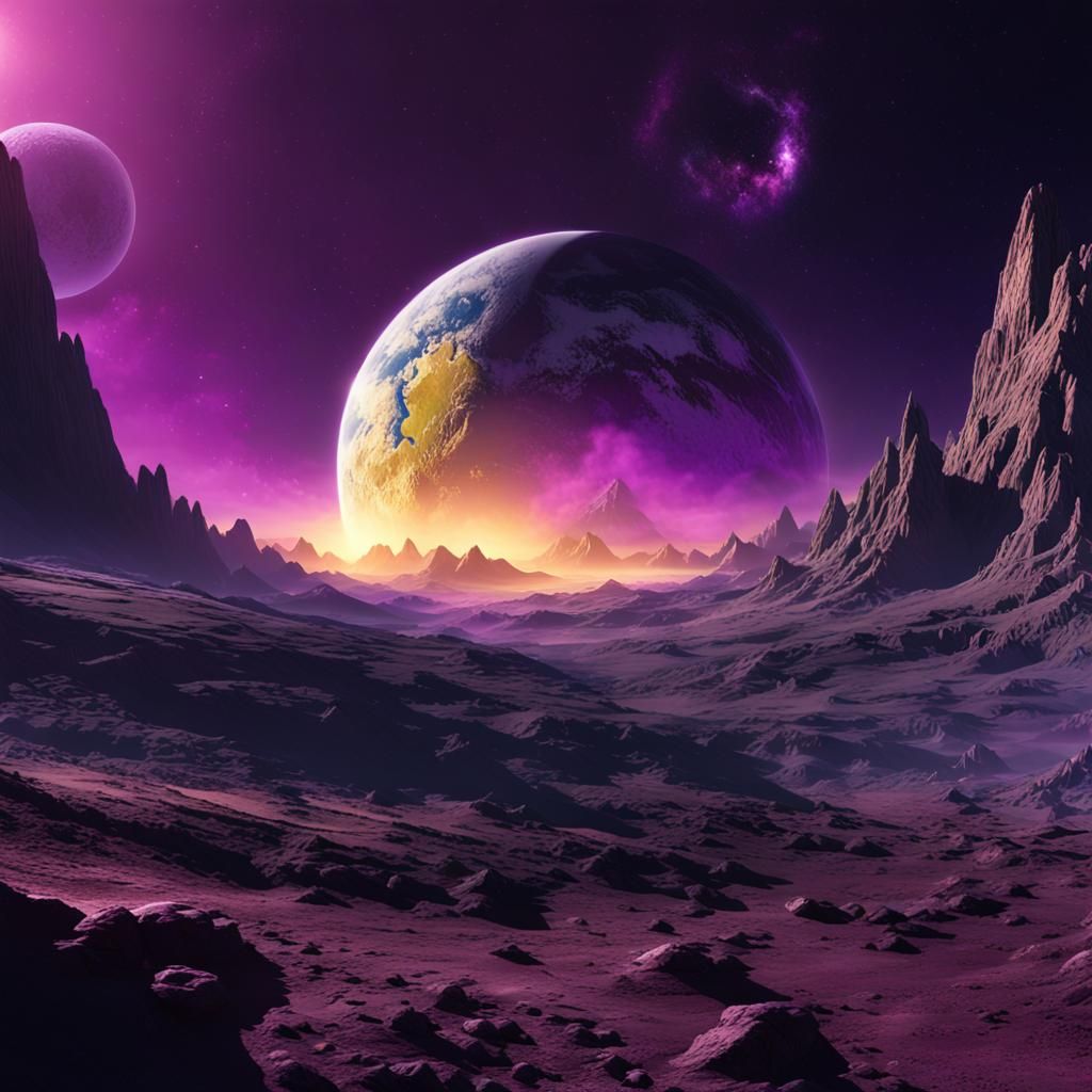 Earth From The Moon: Dark Fantasy Concept Art