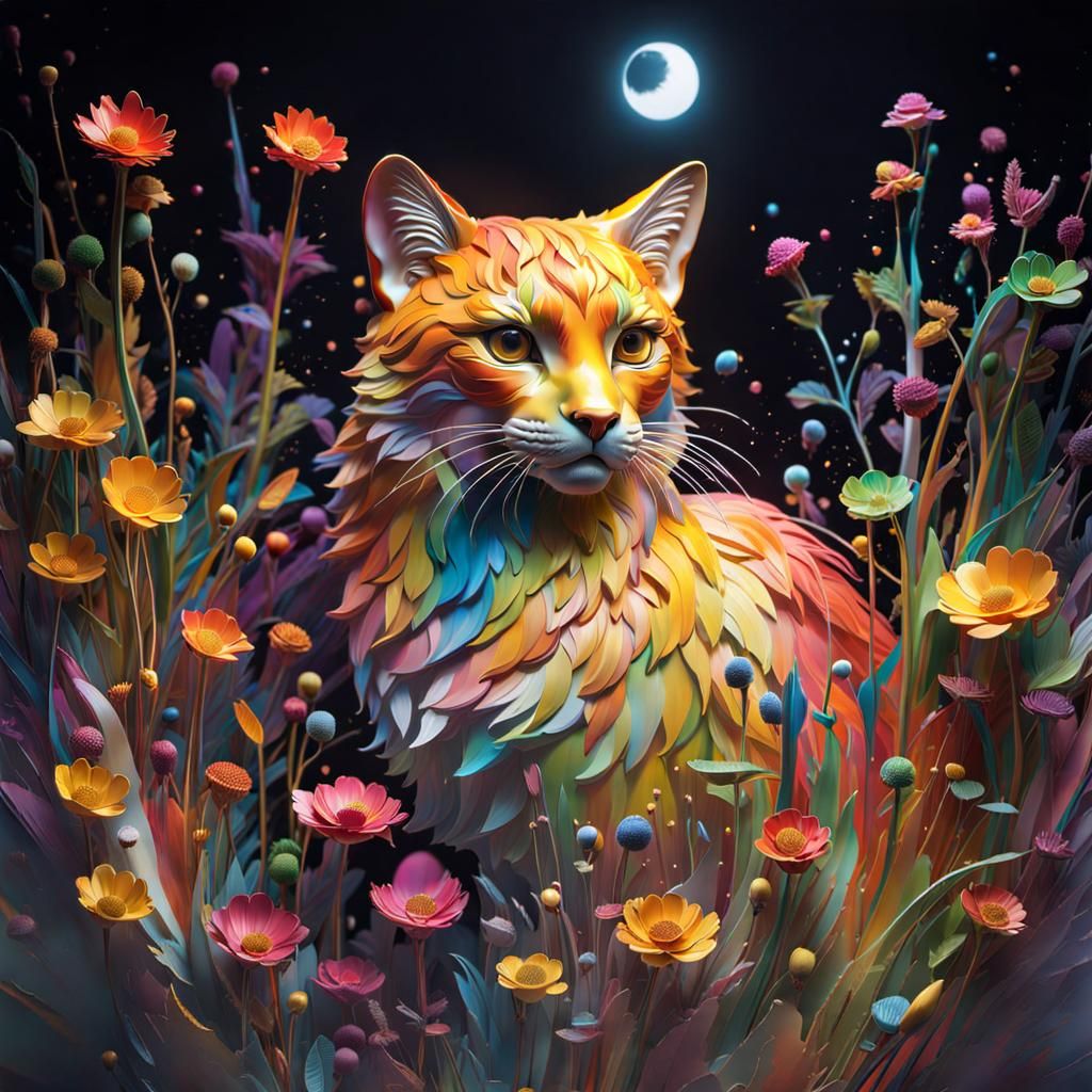 Colorful Metal Sheet Diorama: Hyperrealistic Splash Art