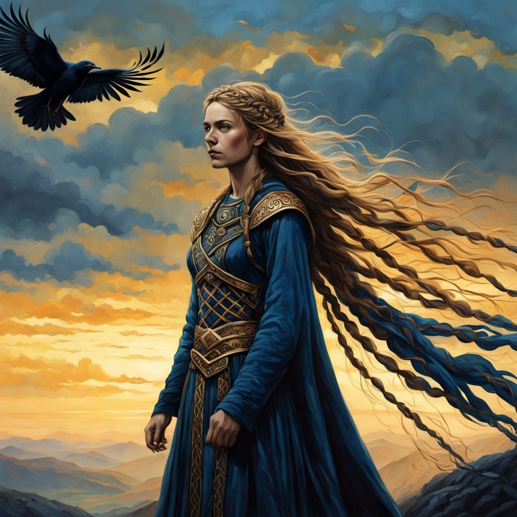 Celtic Warrior Queen at Dawn: Mythic Realism