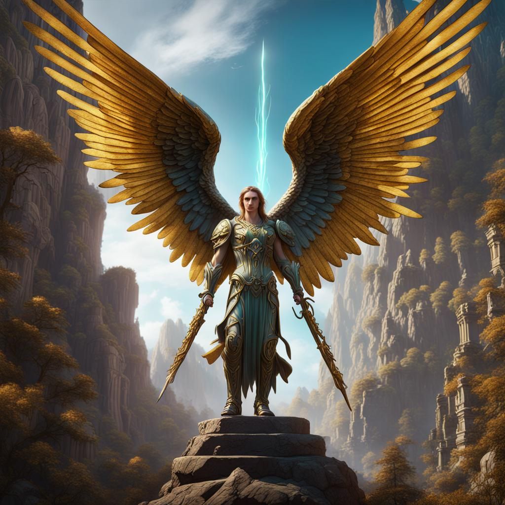 Archangel Raphael in Detailed Fantasy Concept Art