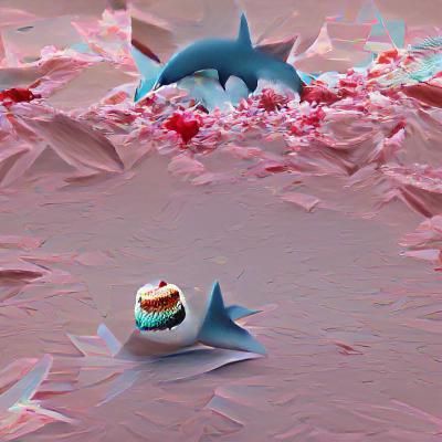 Shark Eating Cupcake in 8K Resolution