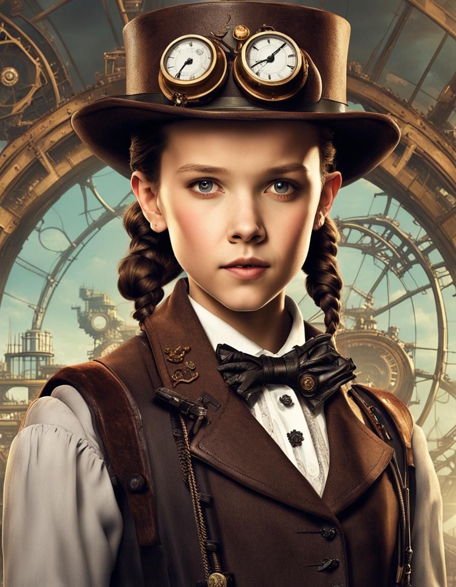 Millie Bobby Brown as Steampunk Adventurer
