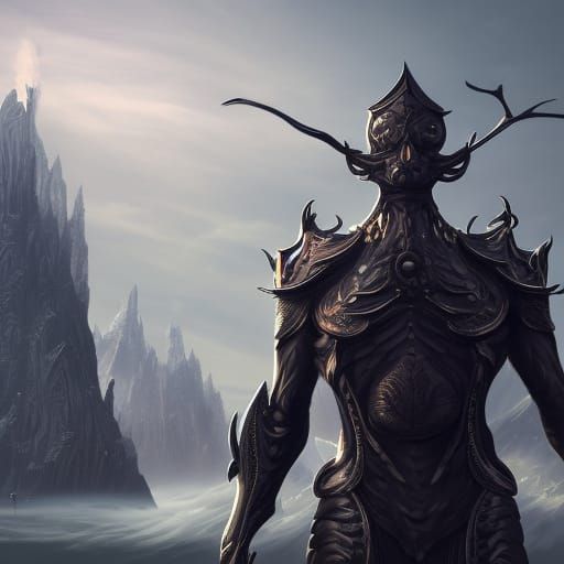 Black Suit Man: Detailed Matte Painting