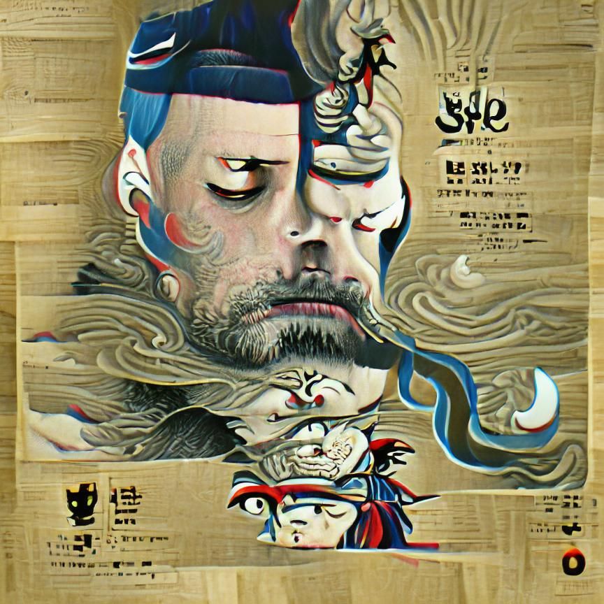 Shaman in Ukiyo-e Style Poster Art