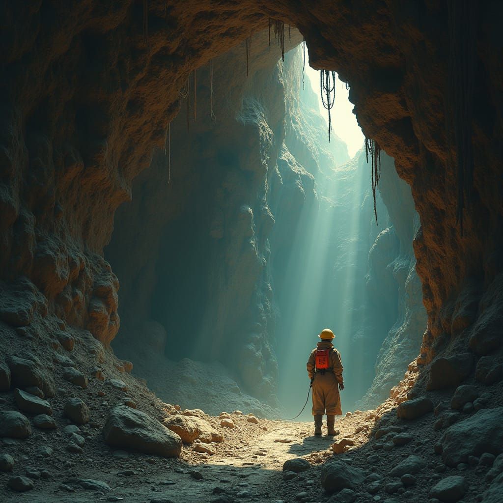 Geologist Unveils Ancient Mine's Secrets in Mystical Realism