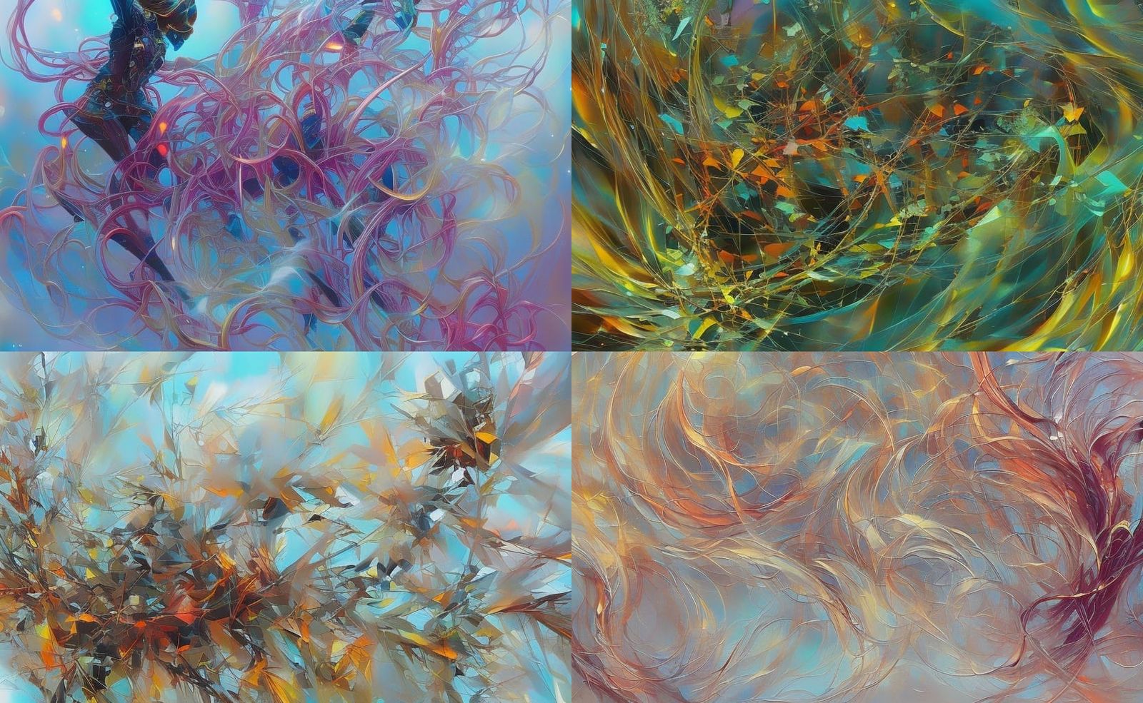 Dreamy Biomechanical Art with Gloss and Matte Details