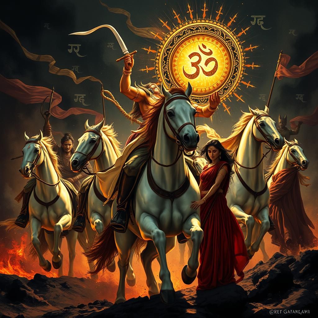 Epic Battle Between Warriors and a Godlike Man