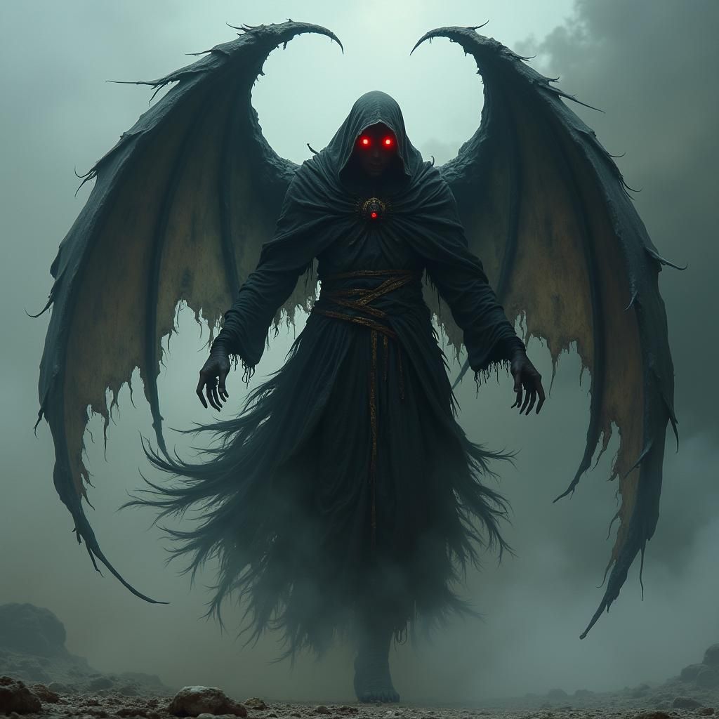 Ethereal Shadow Being in Gothic Baroque Style