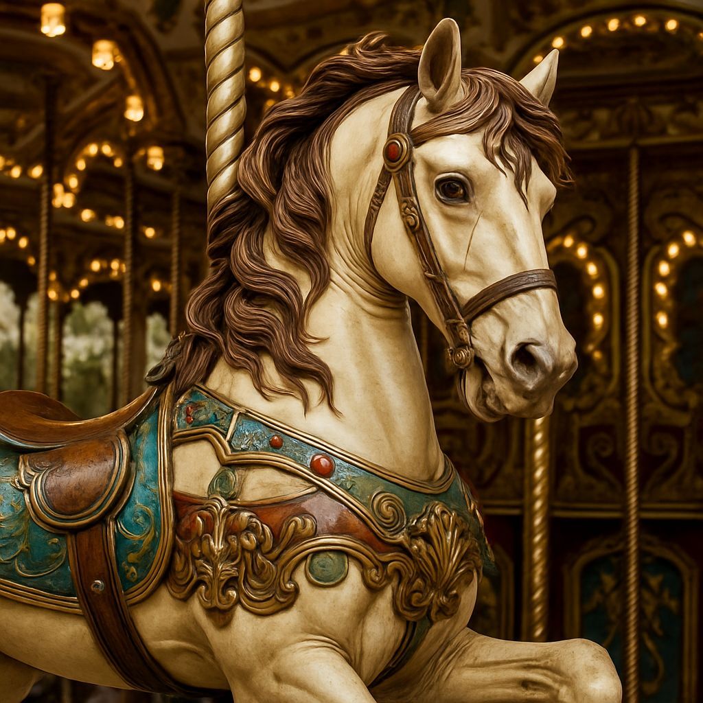 Detailed Carousel Horse Generated by AI