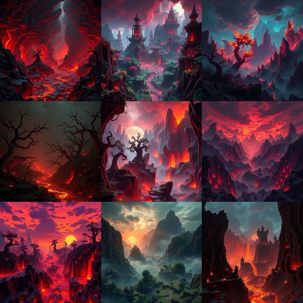 Ethereal Nether Realm in Deep Fantasy Style