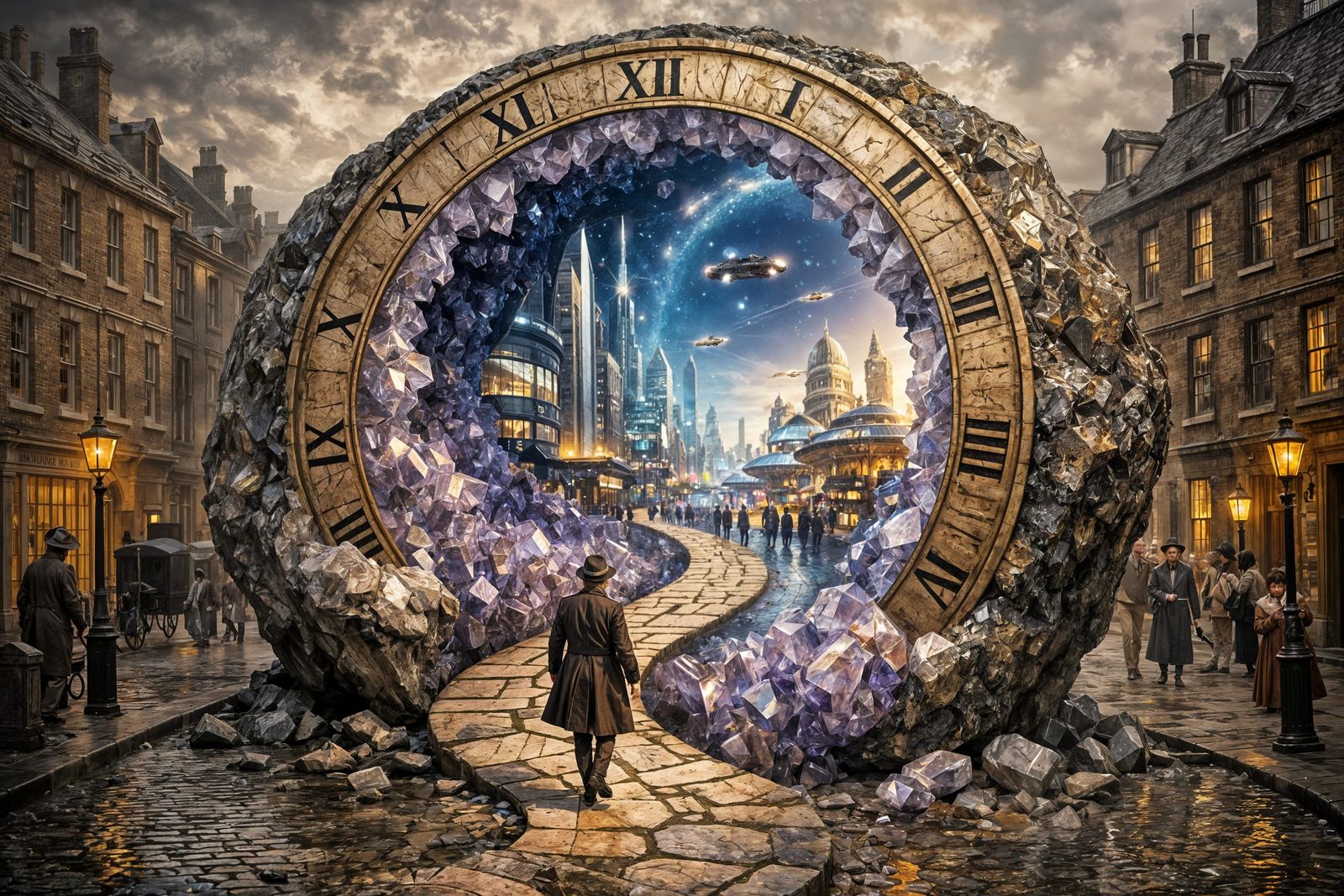 Surreal Geode Portal to Future London