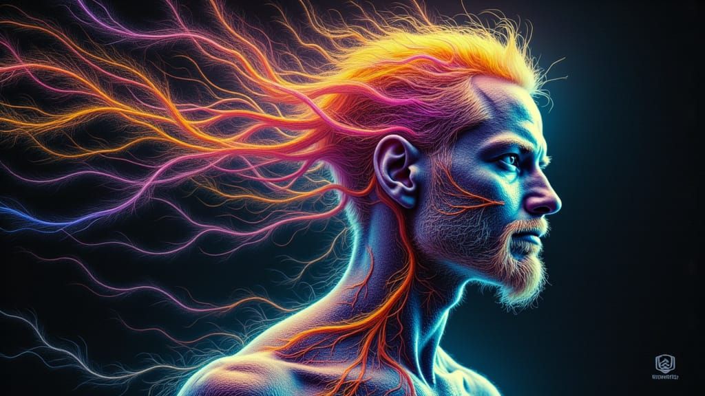 Gothic Binary Anatomy in X-Ray Art Style