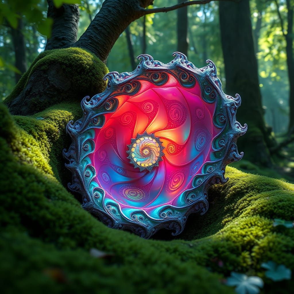 Surreal Fractal Landscape in Organic Style