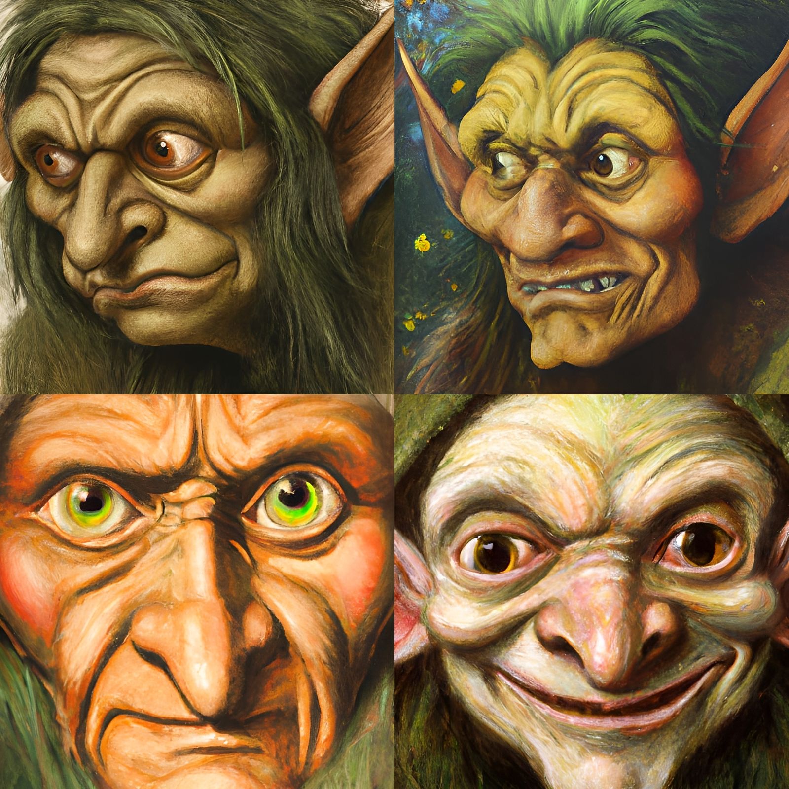 Goblin by Arthur Hughes, detailed face