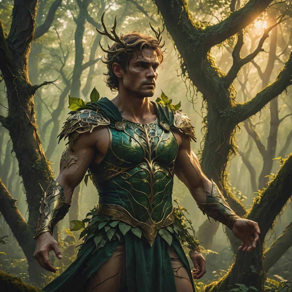 Fae Forest Guardian in Mythic Fantasy Art