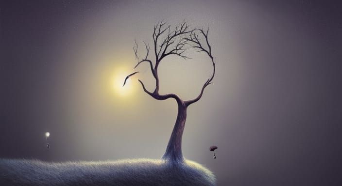 Surreal Light Beams Against Starry Backdrop