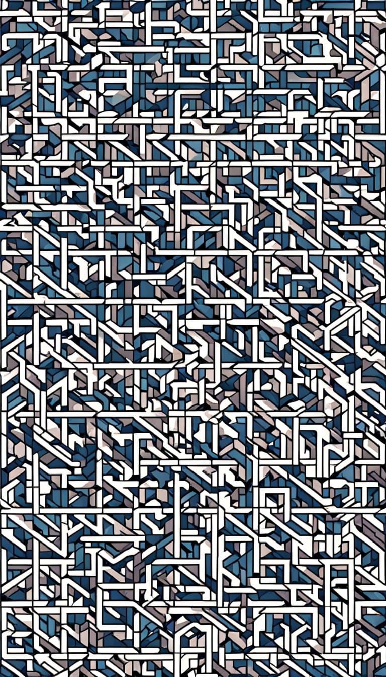 Isometric Lattice Cube Illusion with Depth Parallax