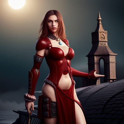 Fantasy Girl: Detailed Matte Painting in 8K