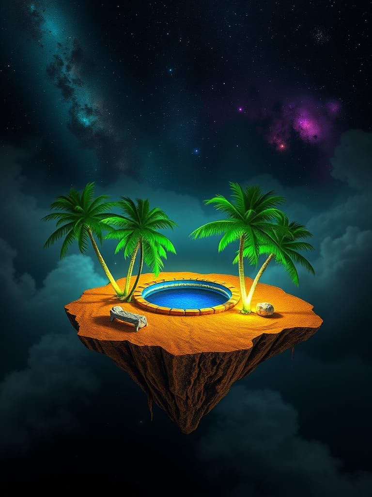 Emerald Oasis Floating in the Cosmos