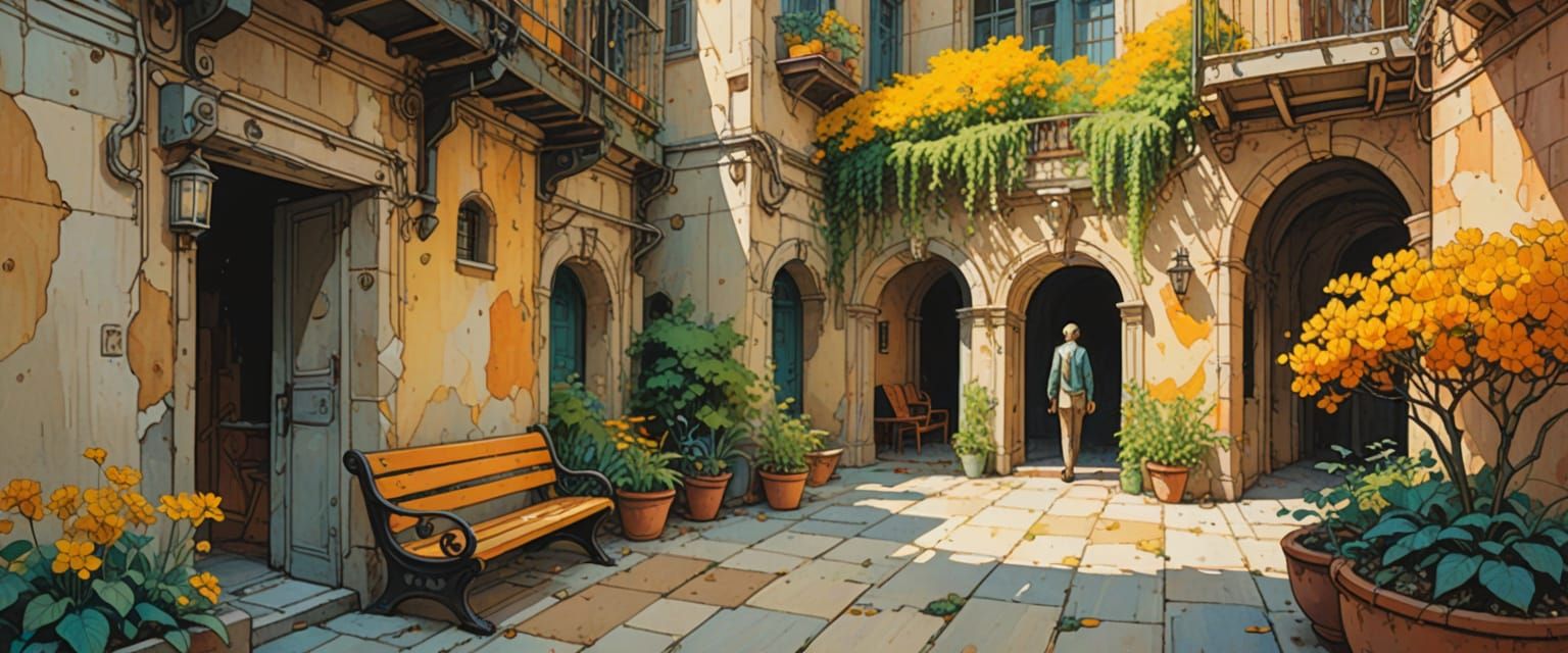 Futuristic Commune in Comic Book Style