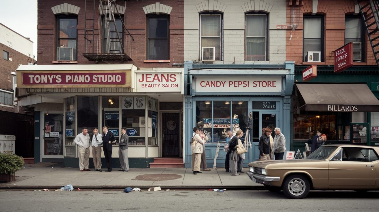 Vintage New York City Street Scene, 1960s