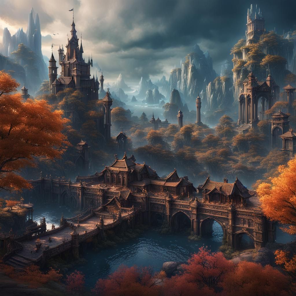 Fantastical AIscape in Deep Color