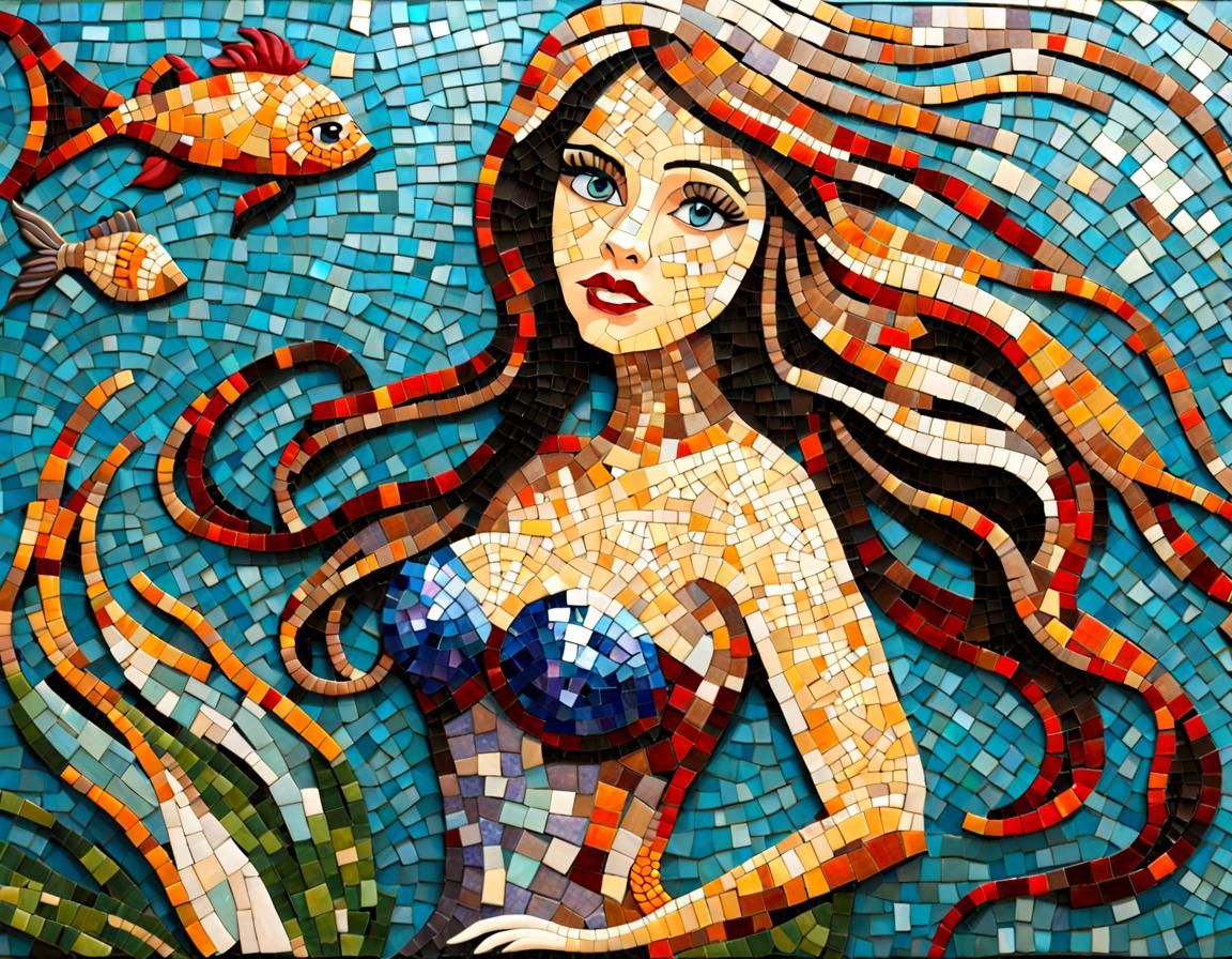 Mosaic mermaid (#3)